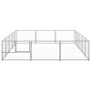 Dog Kennel Silver 161.5 ftÂ² Steel