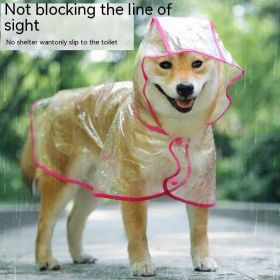 Pet Raincoat Dog Small Dog (Option: Pink-XL)