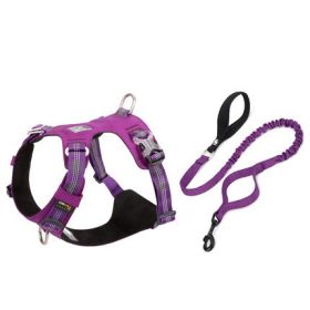 Large Pet Walking Dog Traction Rope Chest Strap (Option: Purple-XXS)