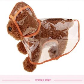 Pet Raincoat Dog Small Dog (Option: Orange-XS)