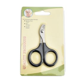 Pet Nail Clipper Small And Medium-sized (Option: Card Insertion Black-Short Tail Full Steel Cut)