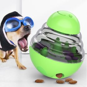 Leakage Food Feeder Tumbler Ball Balance Car Dog Toy (Option: Green Tumbler)