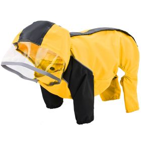 Pet All-inclusive Waterproof Dog Poncho (Option: Yellow-L)