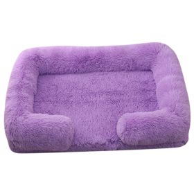 Doghouse Cathouse Plush Round Pet Bed (Option: M27 Purple-S Contains Inner Sleeve)