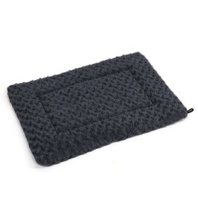 Pet Pad Dual-use Dog Mattress Four Seasons Easy To Clean Oxford Cloth Mat Dog Cage Mat (Option: Dark Gray-M)