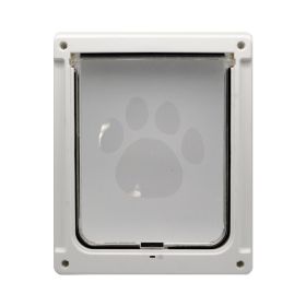 Pet Supplies Plastic Door Fence (Option: White-Plus Size 43x35CM)