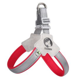 New Dog Breast Strap Saddle Pet Harness Breathable Reflective Dog Suspenders Pet Hand Holding Rope Wholesale (Option: Red-S)