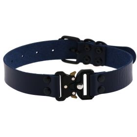 Creative Simple Release Buckle Collar Clavicle Necklace (Color: Dark Blue)