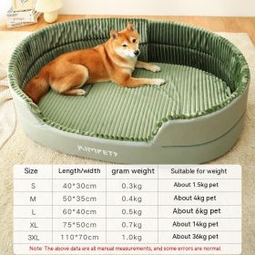 Pet Washable Double-sided Mat Cat Nest Three-dimensional Kennel (Option: Green-M)