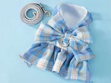 Dog Skirt Hand Holding Rope Small And Medium Pet Supplies (Option: Dual purpose glacier blue-XS)