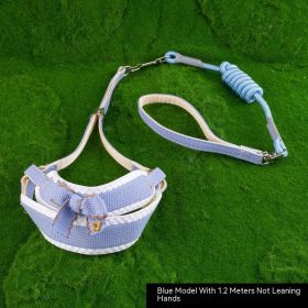 Dog Hand Holding Rope Vest Chest And Back (Option: Sky Blue-M)