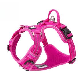 Chest Strap Pet Supplies Explosion-proof Vest Dog Hand Holding Rope (Option: Rose Red-XS)