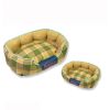 Touchdog 'Archi-Checked' Designer Plaid Oval Dog Bed