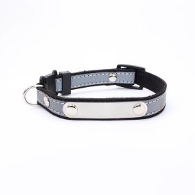 Pet Collar Can Be Worded To Prevent Loss (Color: Black)