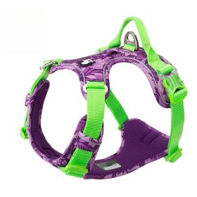 Chest Strap Pet Supplies Explosion-proof Vest Dog Hand Holding Rope (Option: Camouflage Purple-XS)