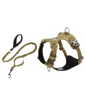 Large Pet Walking Dog Traction Rope Chest Strap (Option: Army Green-S)