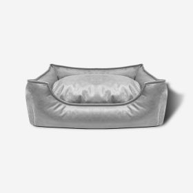 Leather Faux Leather Waterproof Kennel Pet Bed Sofa Cat Nest Supplies (Option: Light Gray-XL104x90x20cm)