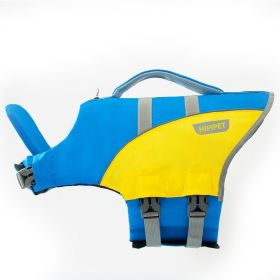 Animal-shaped Bee Dog Life Jacket Medium (Option: Blue And Yellow Stitching-L)