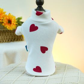 Pet Indoor And Outdoor Dog Cat Clothes Bottoming Shirt (Option: White-XL)