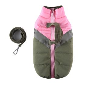 Winter Clothing Cotton Coat Dog Clothes Chest And Back Size Casual Cotton-padded Jacket Pet's Chest-back (Option: Army Green-XXL)